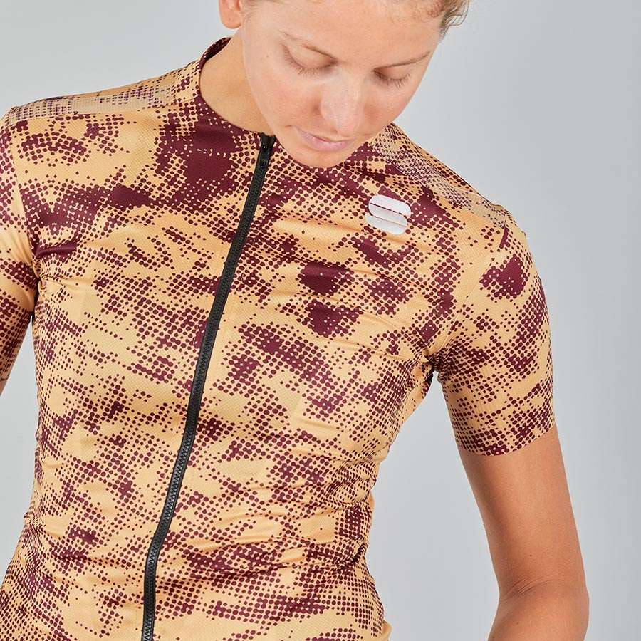 Sportful Escape Supergiara Fietsshirt Korte Mouwen Goud Dames