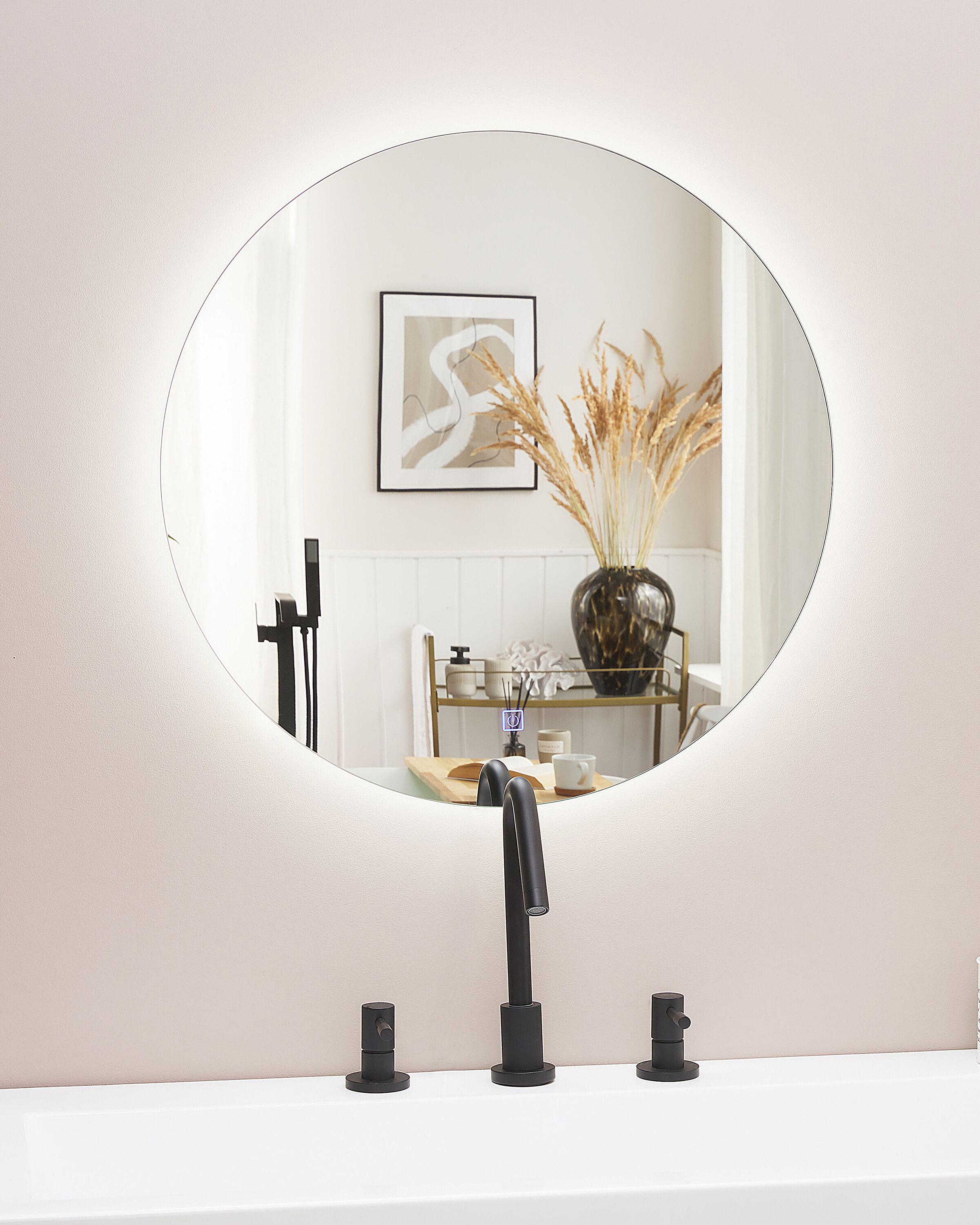 LED badkamerspiegel CALLAC 60 cm 60 cm Zilver