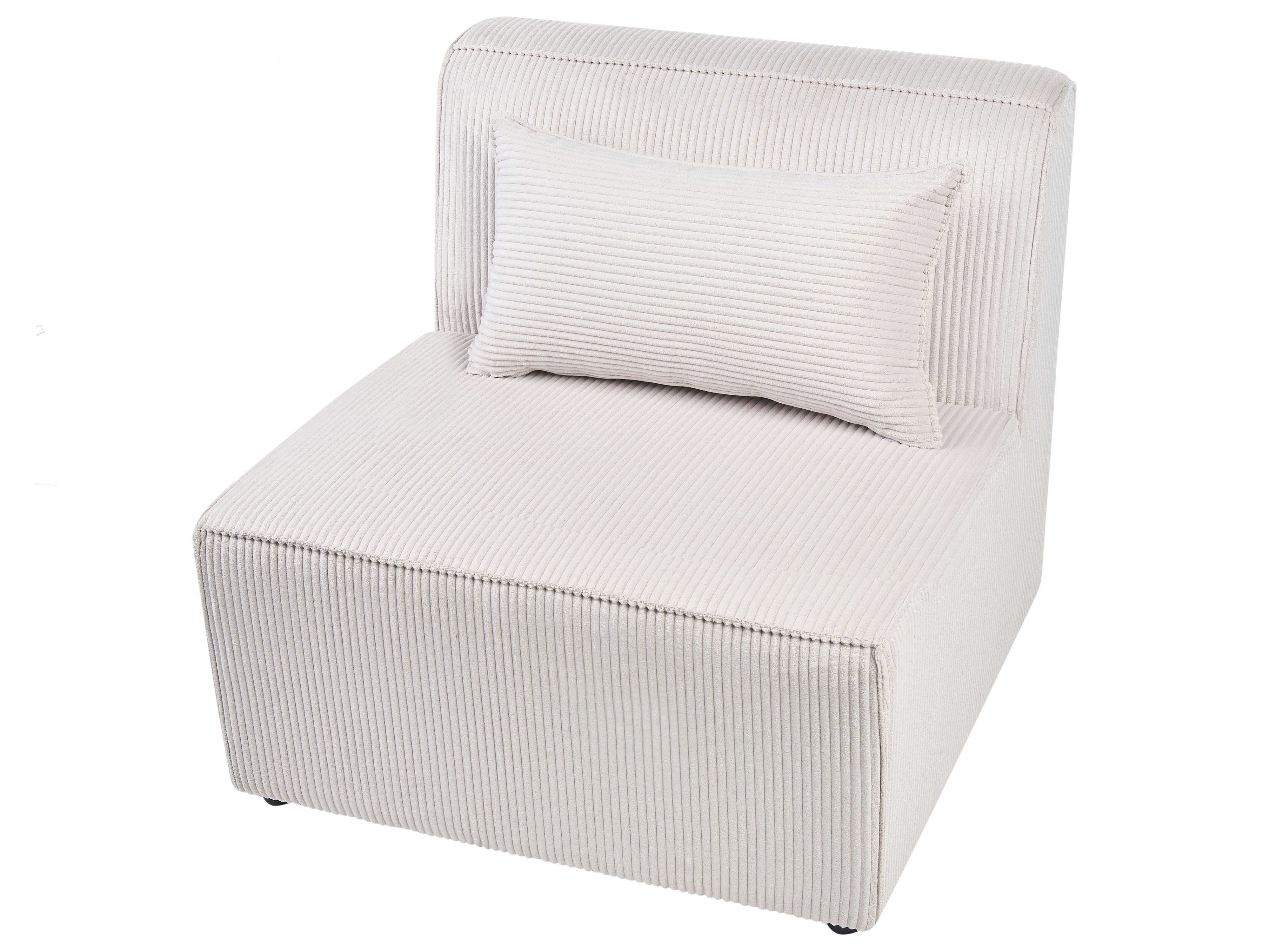 Modulaire hoekbank 4-zits LEMVIG Corduroy Beige rechtszijdig