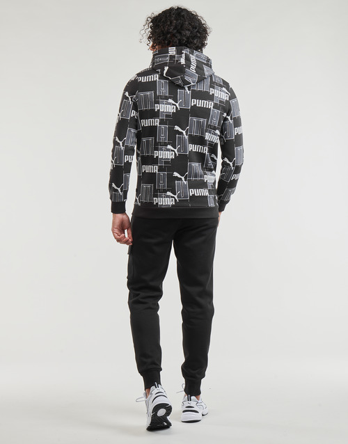 Puma - ESS+ LOGO LAB AOP HOODIE FL - Noir