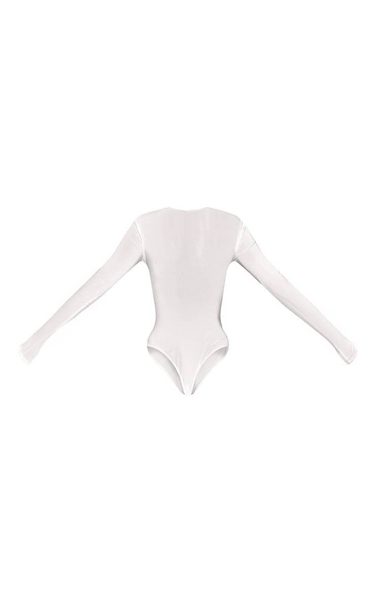 Blanc Body Tall Slinky À Manches Longues