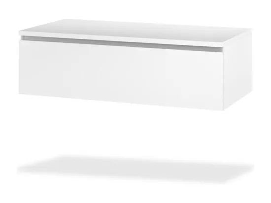 Ensemble de salle de bain double vasque 9 pièces ASTRA ciment/blanc