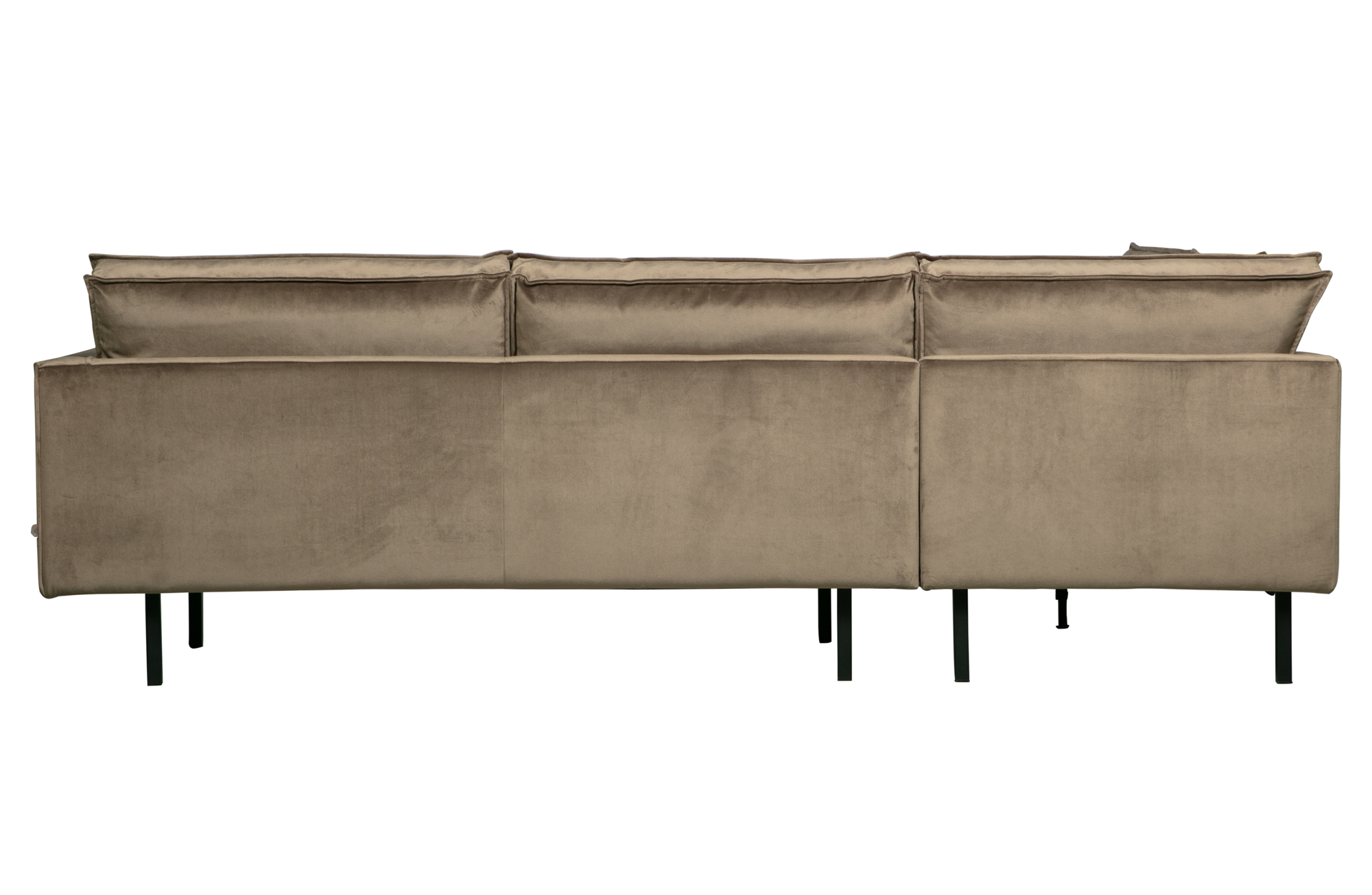 BePureHome hoekbank Rodeo fluweel Rodeo Hoekbank Fluweel Links - Taupe
