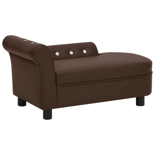sofá oval marrom para cães vidaxl