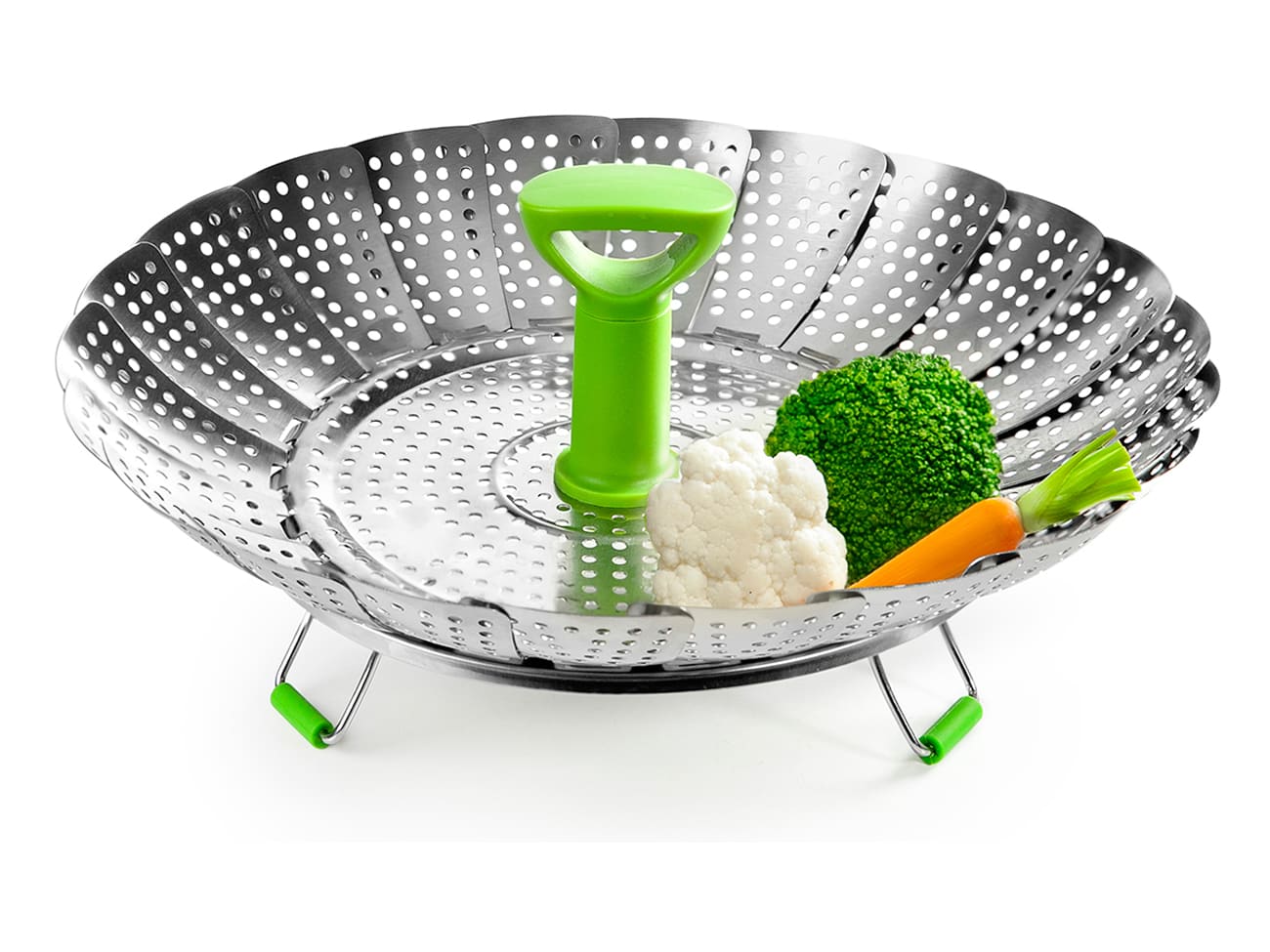 Panier cuit vapeur en inox - et silicone - Ibili