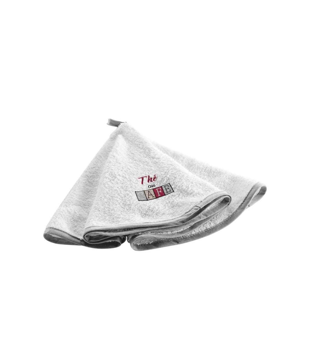 Essuie Main Rond en Coton Déjeuner 60cm Blanc