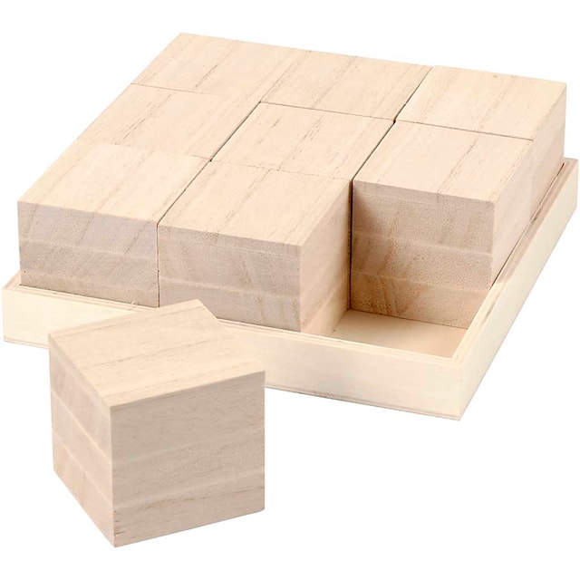 Treklosser, str. 4x4x4 cm, 9 stk./ 1 pk.