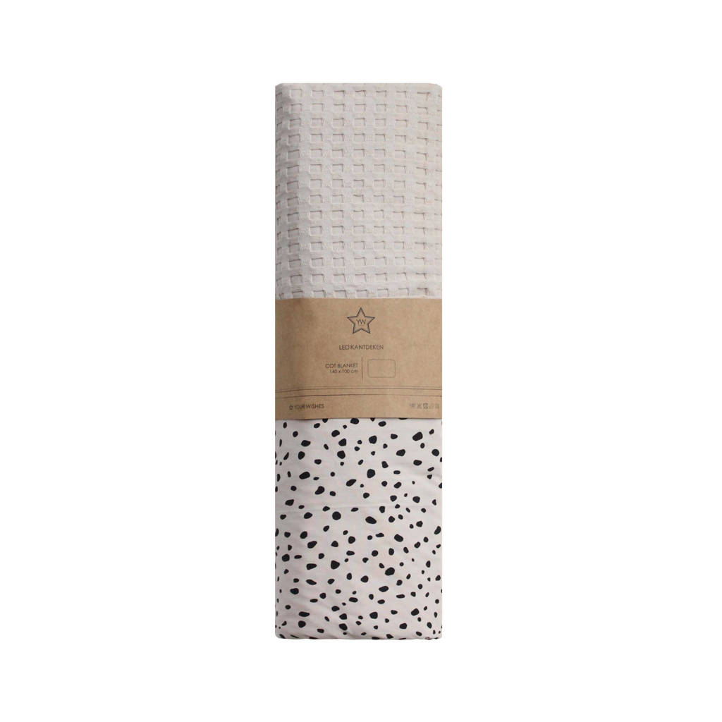 baby wiegdeken Cheetah 70x100 cm beige/zwart