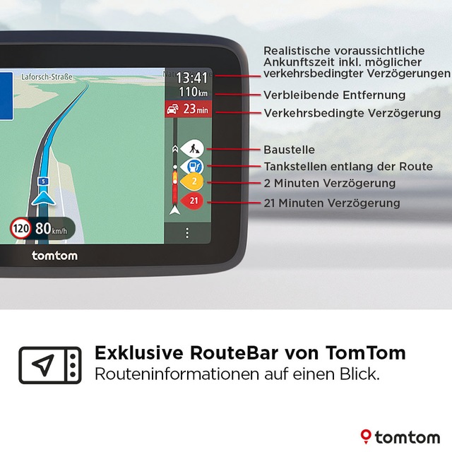 TomTom PKW-Navigationsgerät »GO Classic 5Zoll (2te Generation)« (Zentraleuropa )