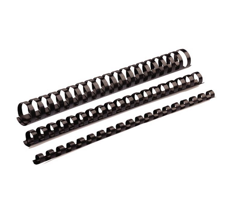 Binderücken 25 mm Schwarz, 50 StückPlastikbinderücken