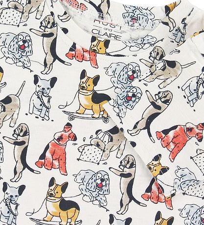 Hust and Claire T-Shirt - Anker - Elfenbein m. Hunde