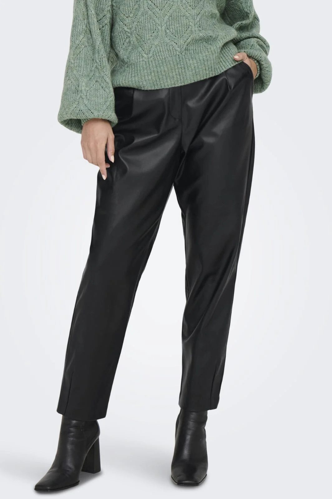 Only Onlmynte Faux Leather Pants 15341146 4676677 black
