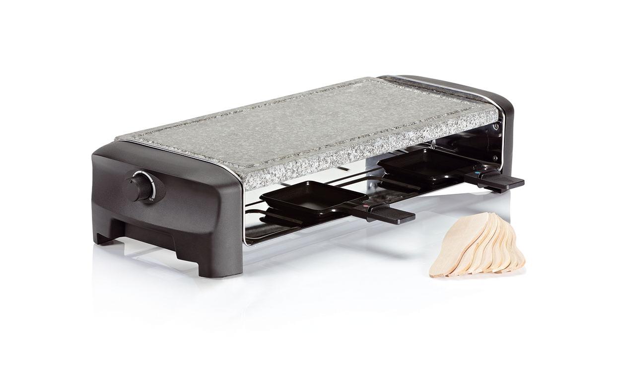 Gorumet 8 8 PersonenRaclette-Gerät mit Stein- und Aluminium-Grillplatte