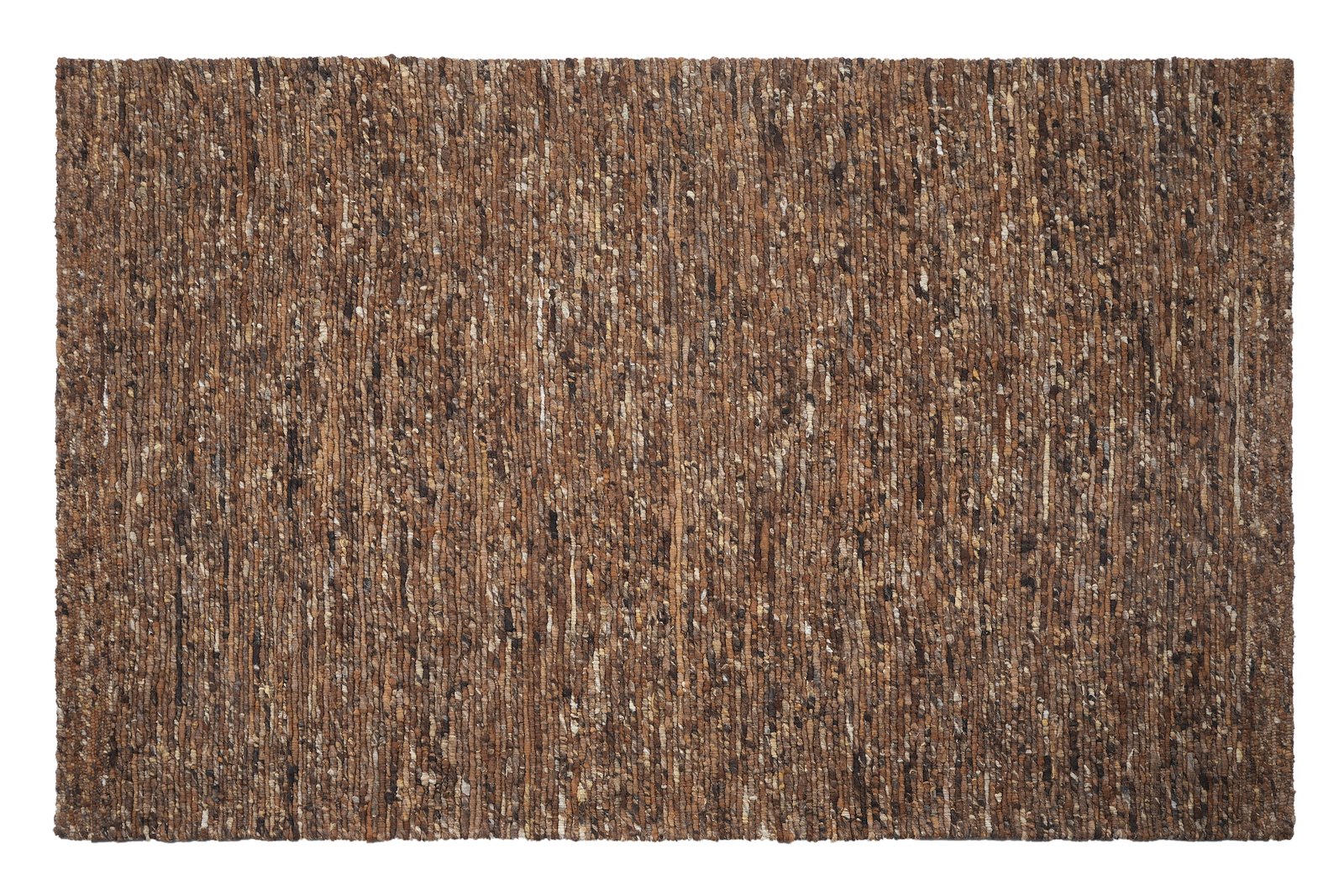 Chennai gulvteppe 160x230 160x230cm mørk brun polyester/ull håndvevd