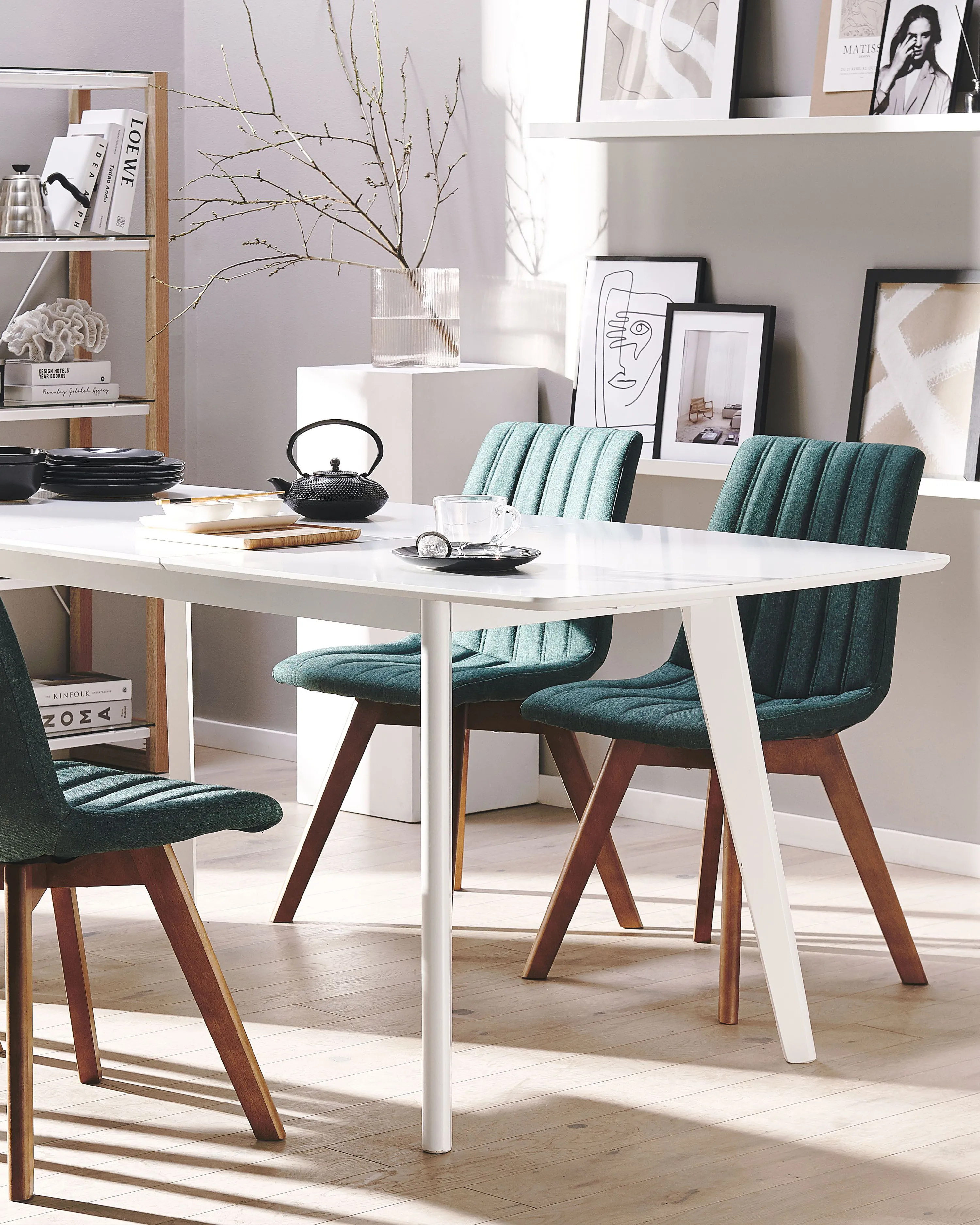 Set van 2 eetkamerstoelen CALGARY Donkergroen