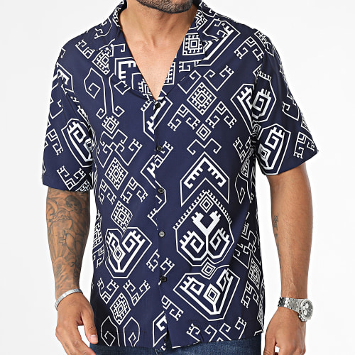 Chemise Manches Courtes Bleu Marine