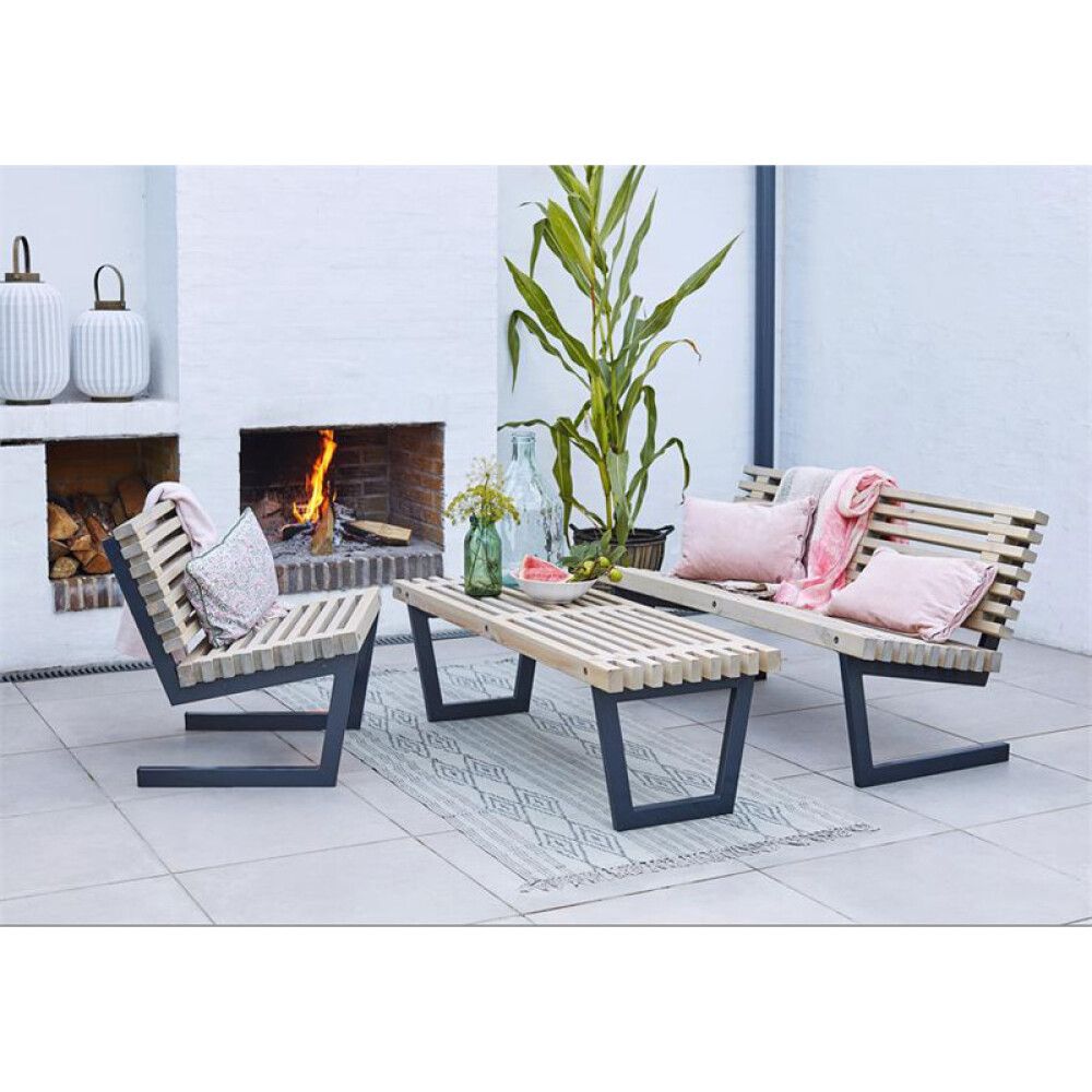 BENKESETT PLUS BENK/STOL/BORD SIESTA 138CM NATUR