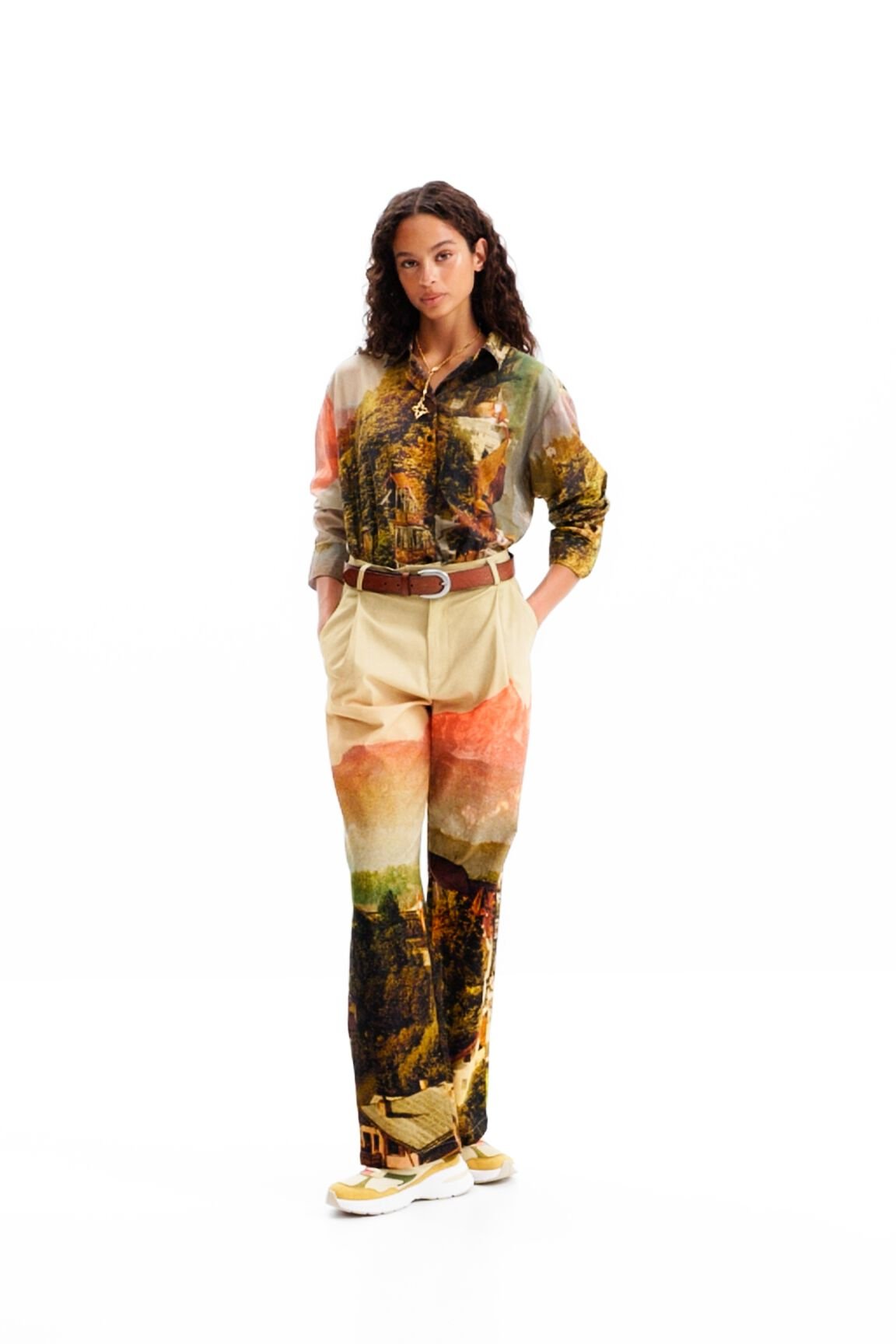 Pantalon droit paysage M. Christian Lacroix