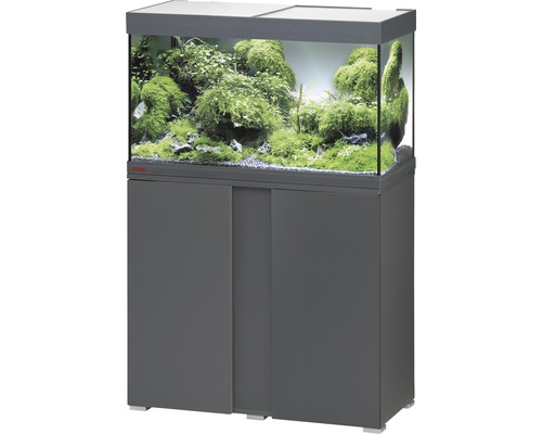 EHEIM Vivaline 126 aquariumcombinatie met LED-verlichting, verwarming, filter en kast in antraciet
