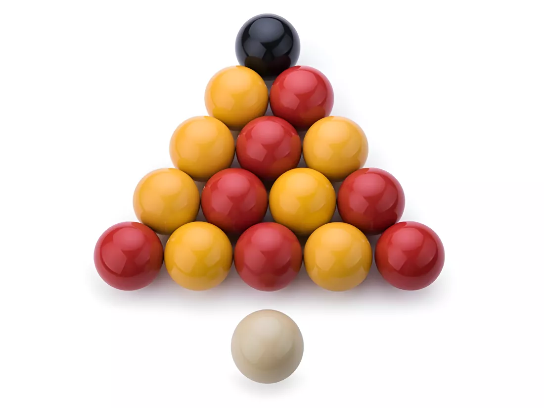 Billes de billard 57 mm lot de 16 pour jeu anglais 8 pool - Jaune