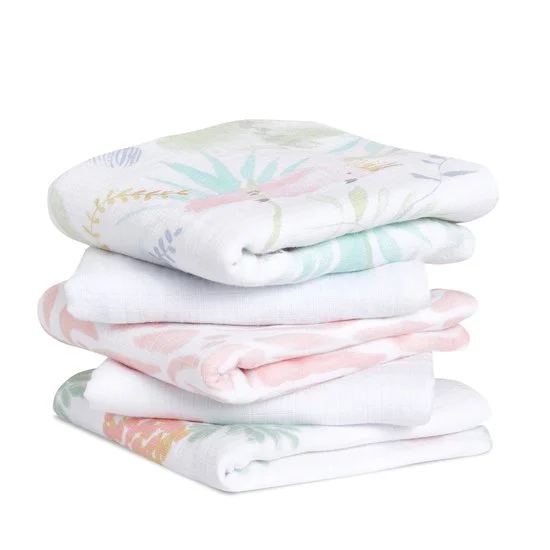 Lot de 5 Langes Musy 60x60   Tropicalia        de               aden + anais essentials