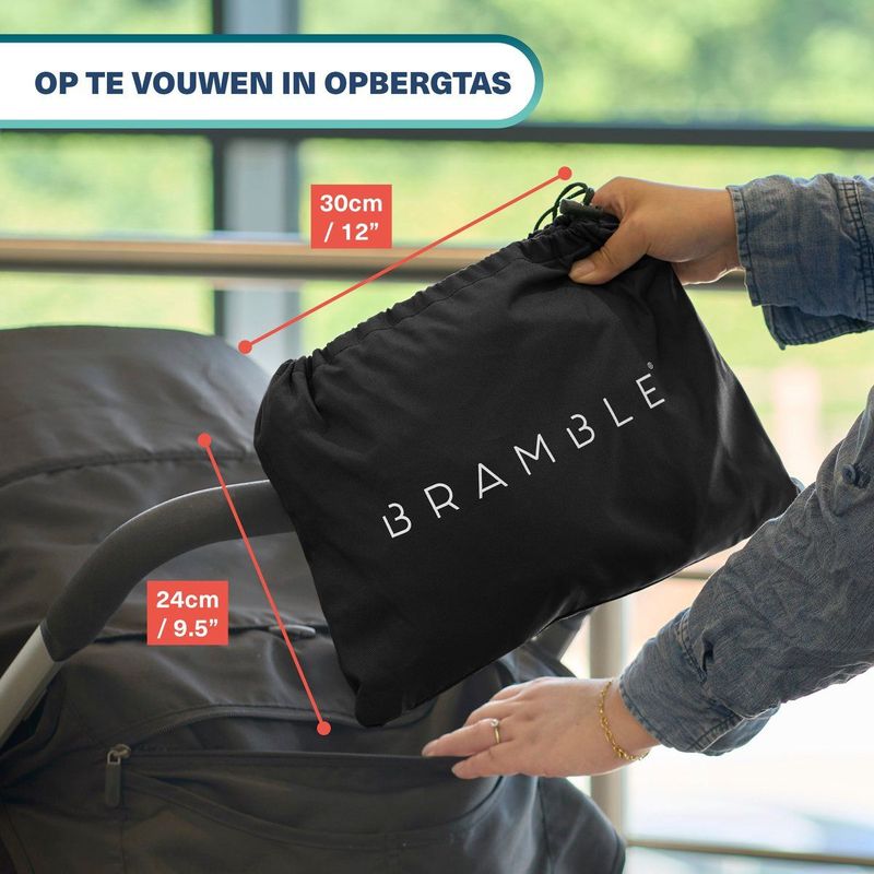 BRAMBLE Kinderwagen Reistas Buggy (Zwart) - Stroller Bag Transporttas voor Vliegtuig - Travel Bag 120 x 60cm