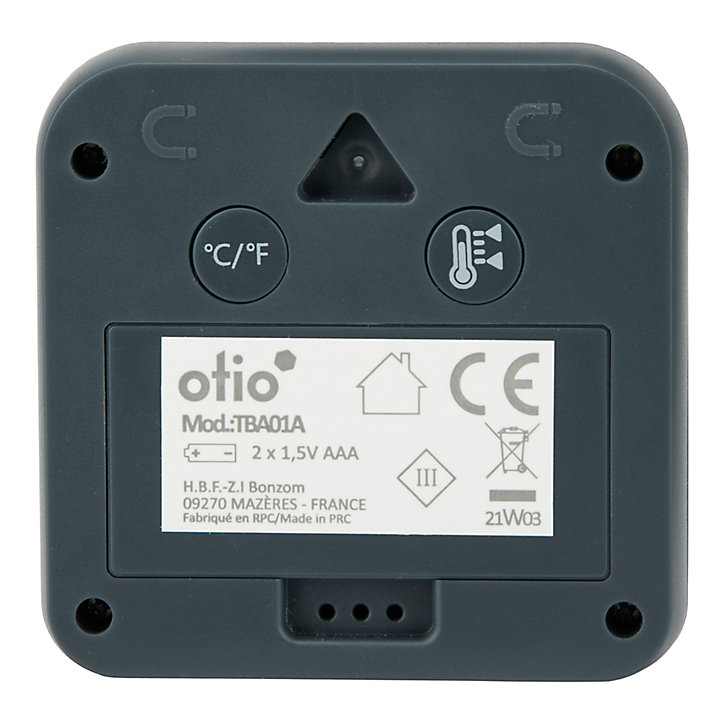 Thermomètre Hygromètre haute précision Otio gris anthracite
