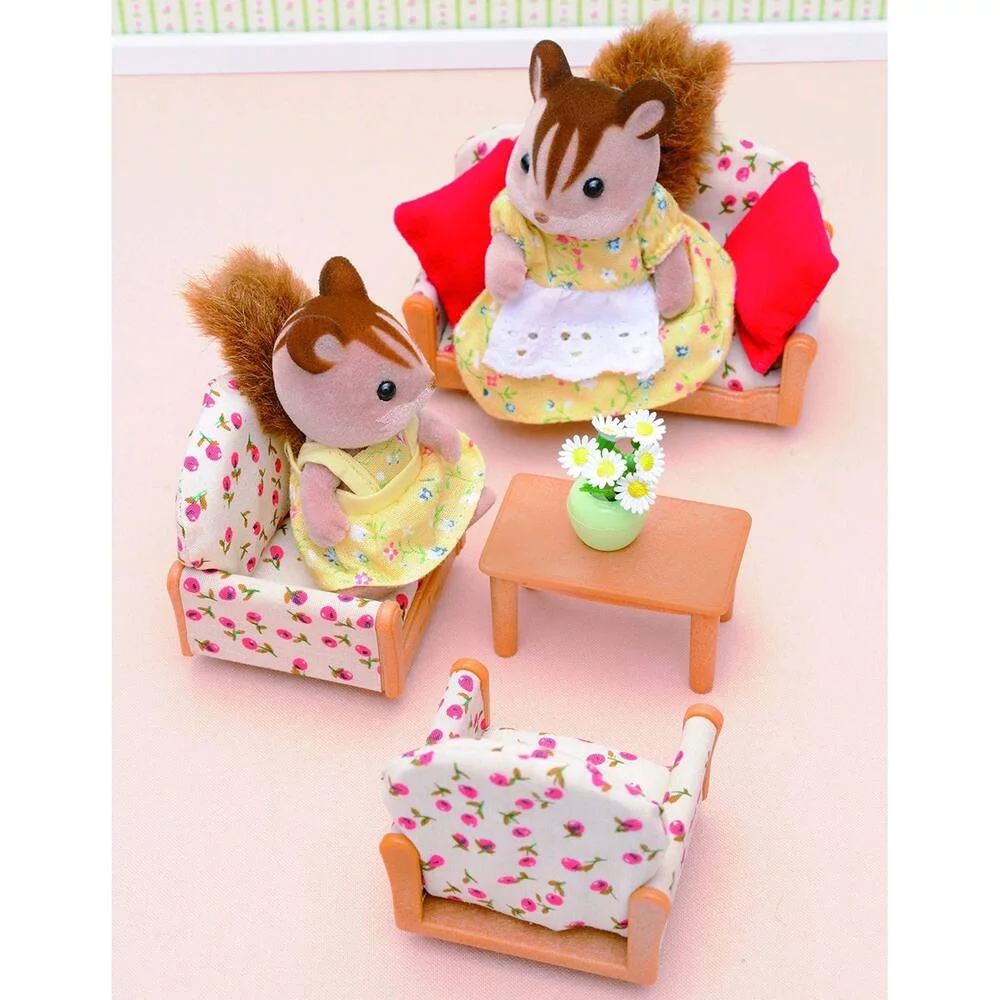 CANAPE 2 FAUTEUILS ET TABLE BASSE - SYLVANIAN MEUBLES ET ACCESSOIRES