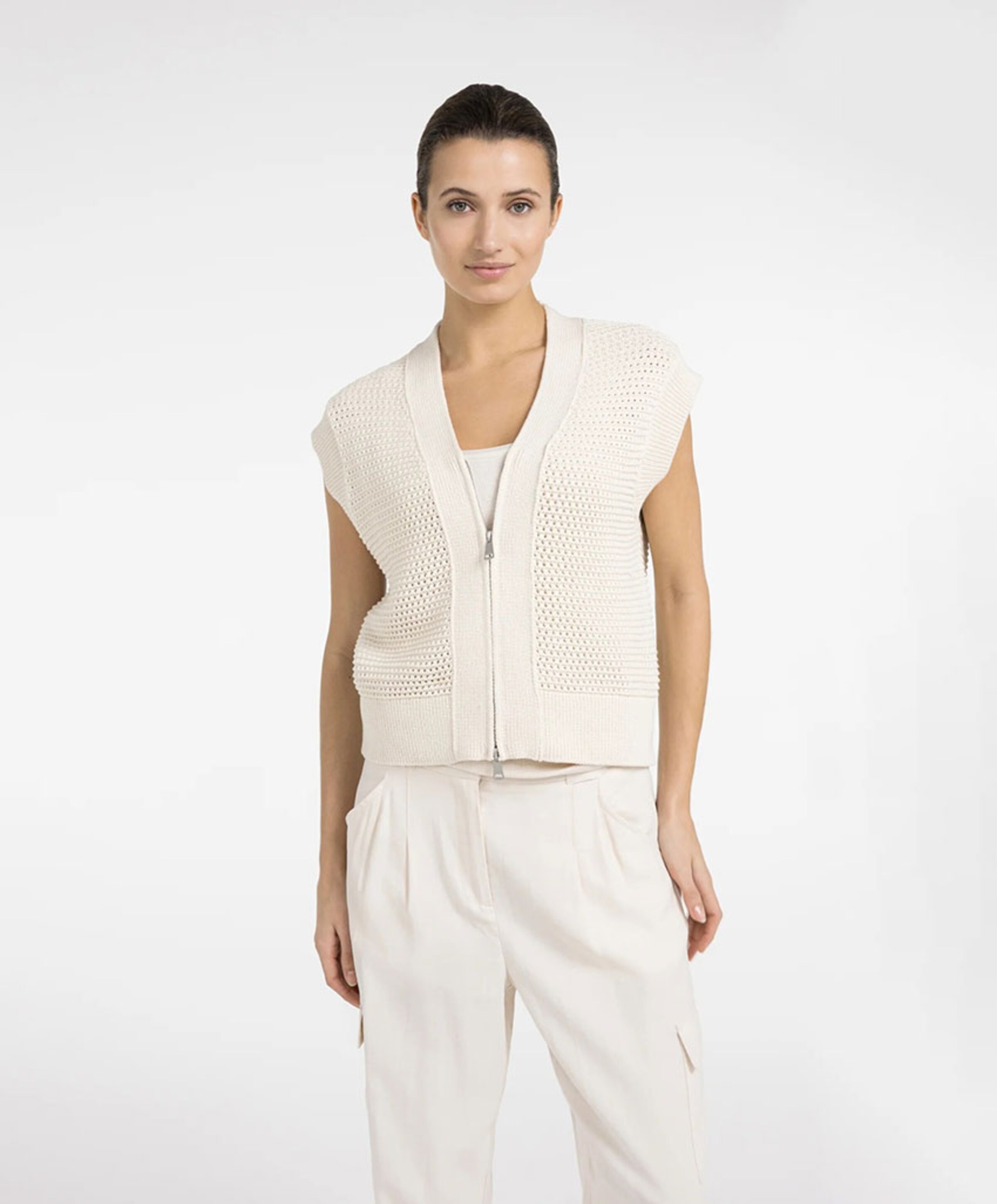 YAYA Dames gilet beige