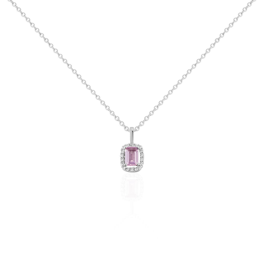 Collier Aladin Argent Blanc Oxyde De Zirconium