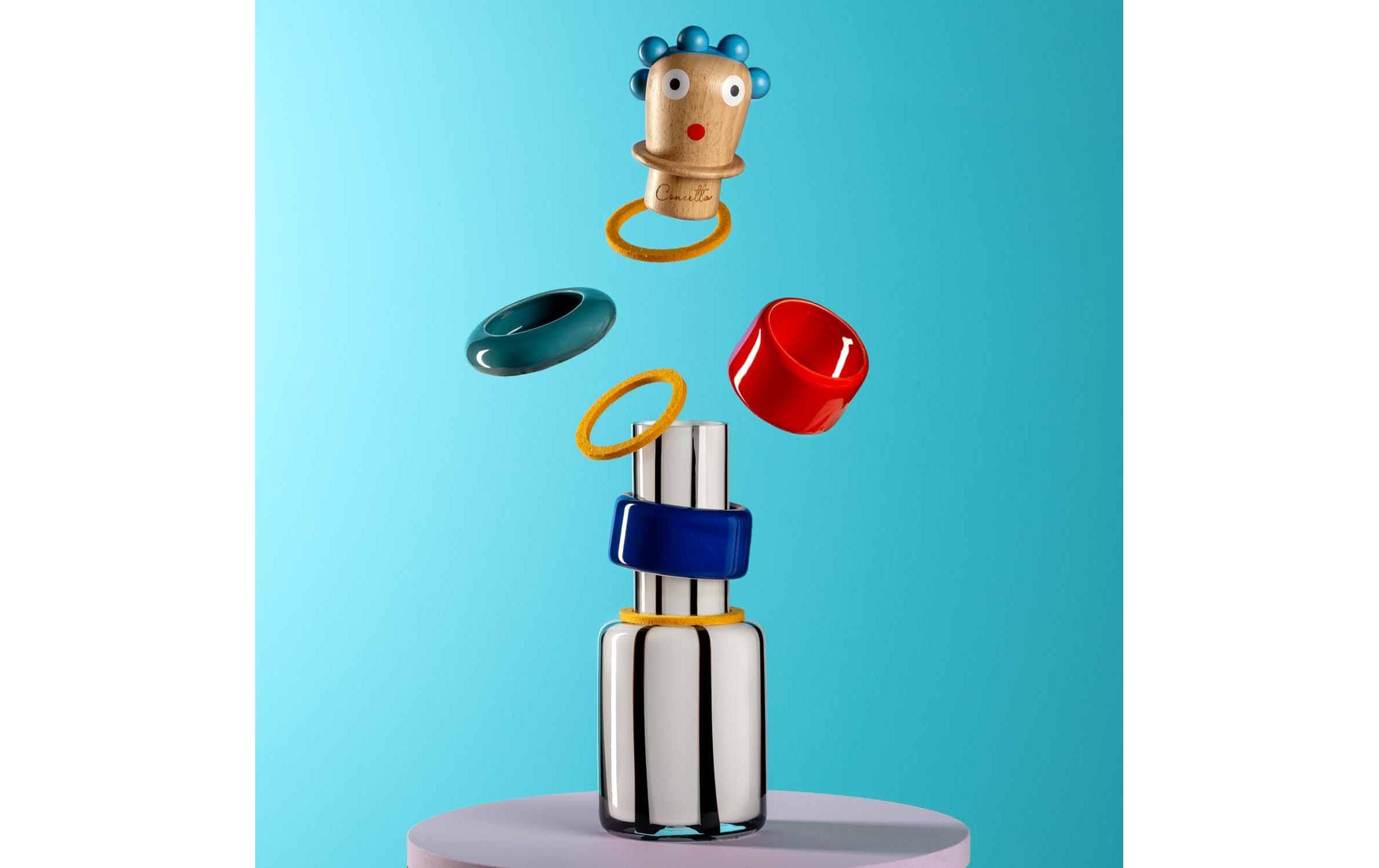 Vase Buoni Amici Concetta 35 cm, Mehrfarbig<br>Objektvase