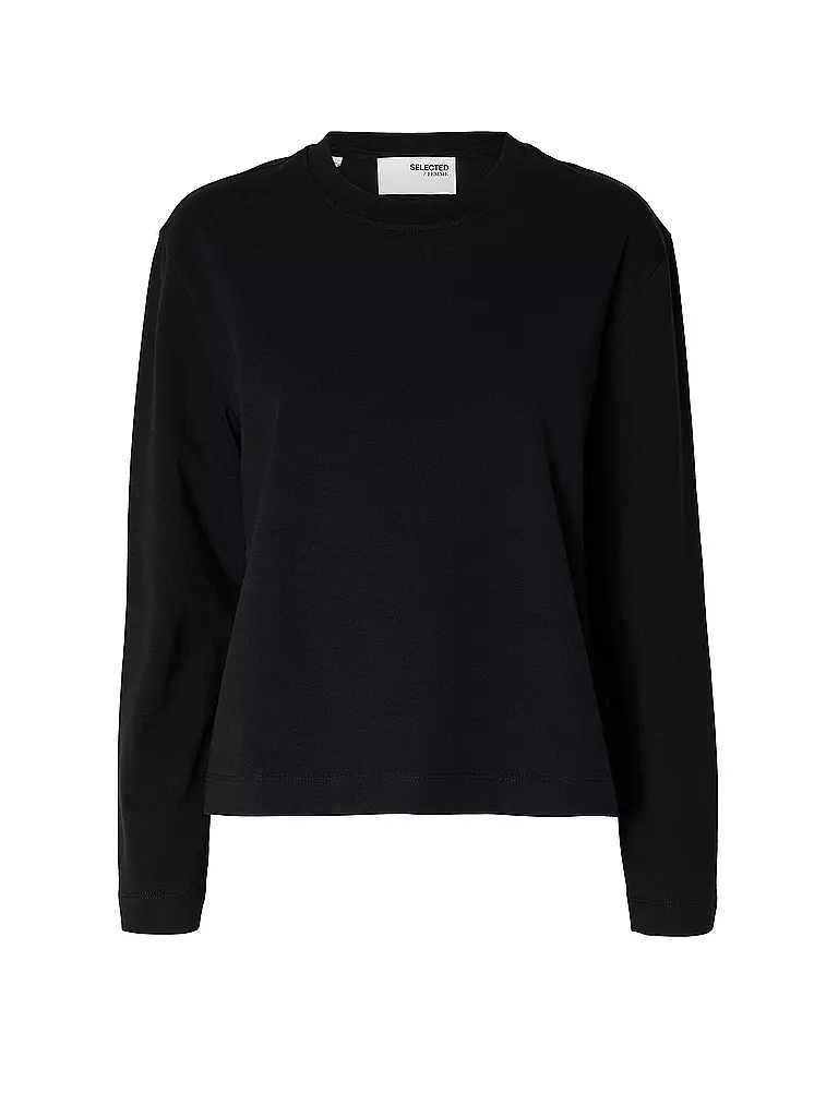 SELECTED FEMME Langarmshirt SLFESSENTIAL schwarz
