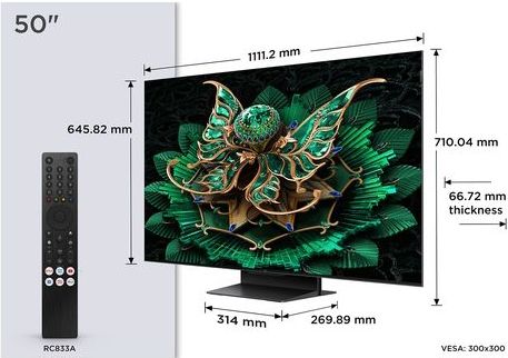 Tcl - 50C7K - QD-Mini LED - 50 Inch - Google TV