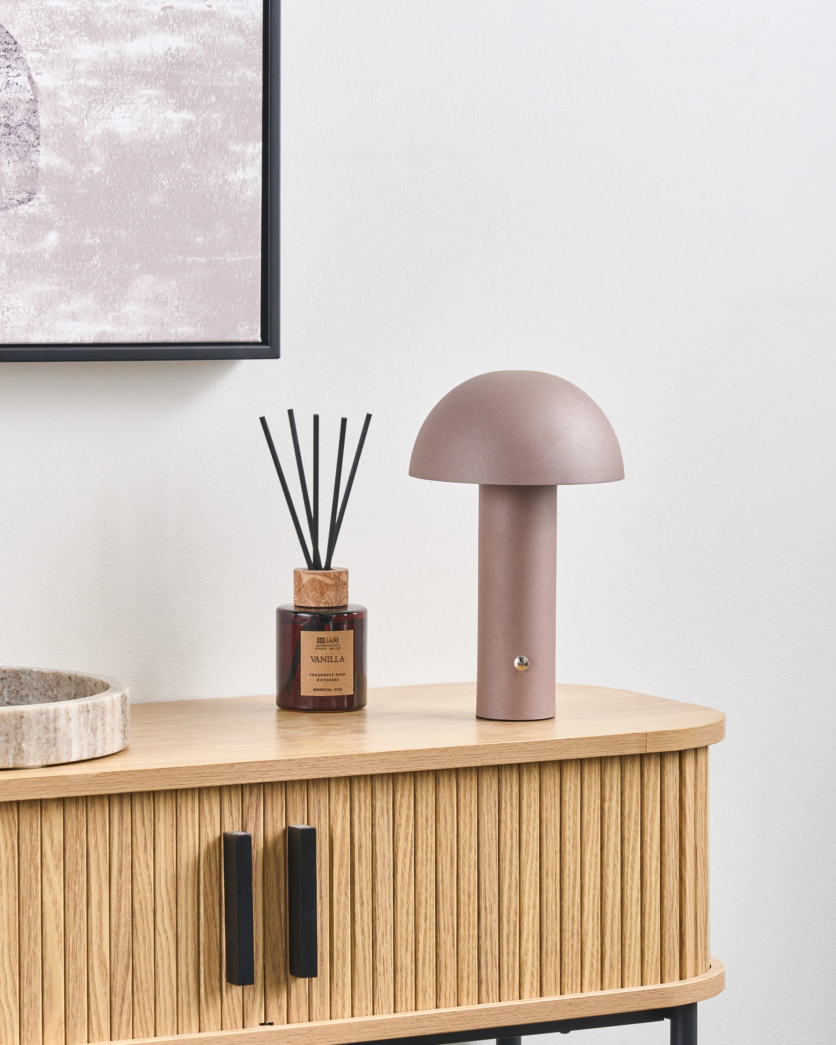 LED draadloze tafellamp BOJO met dimmer Metaal Bruin