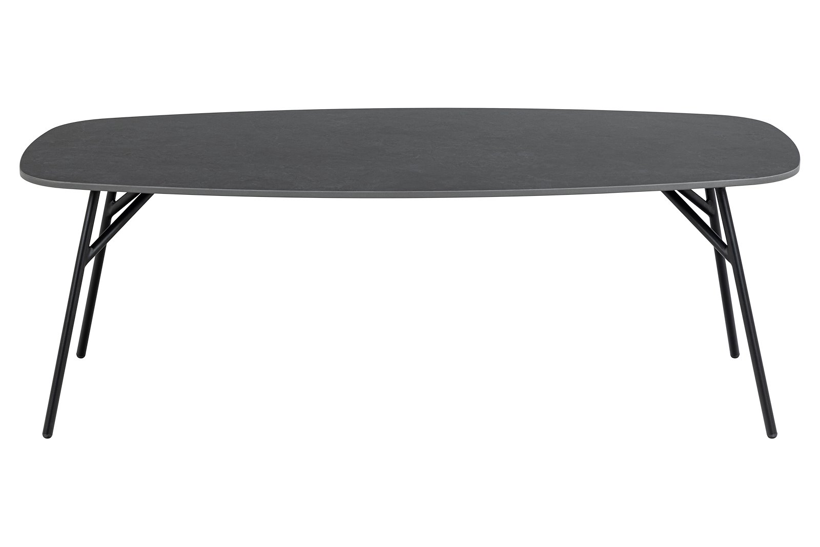 Caracas sofabord Sort Cupa keramisk topp med sortlakkert metall understell. 60x120 cm