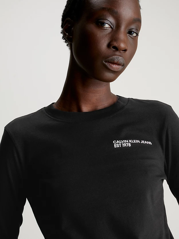 Camiseta de manga comprida com logotipo