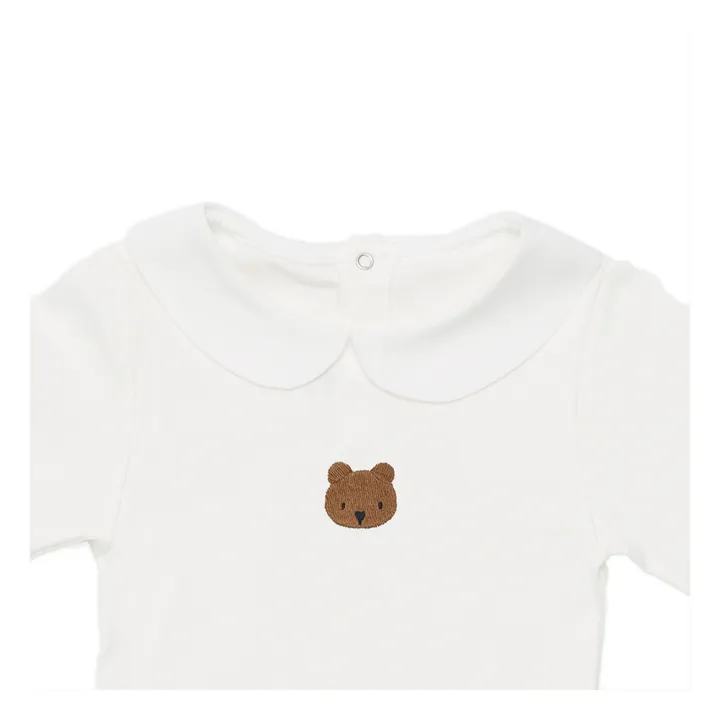 Donsje Body Coton Bio Ours Davo | Blanc