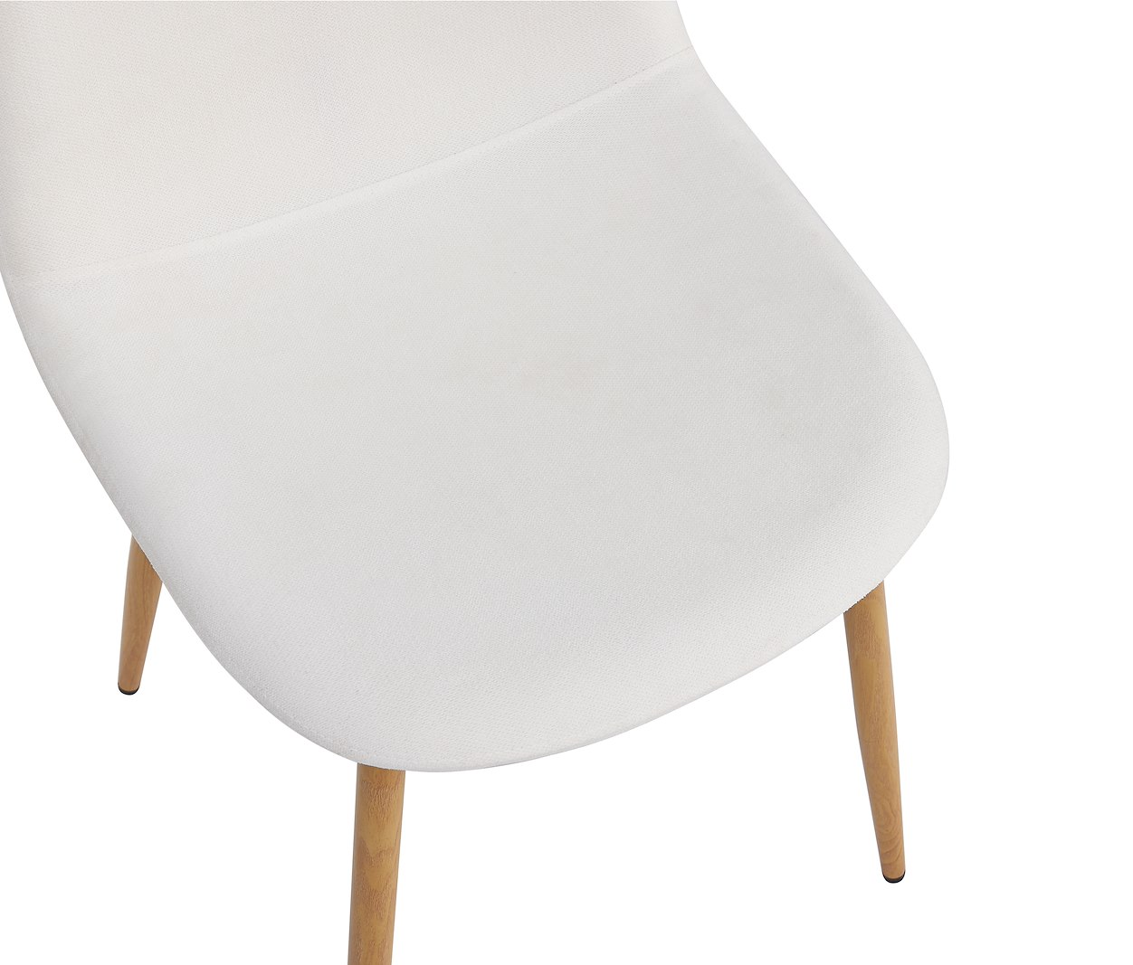 Venus spisestol Tekstil Lino 22 off white med Eiekfarget ben i metall