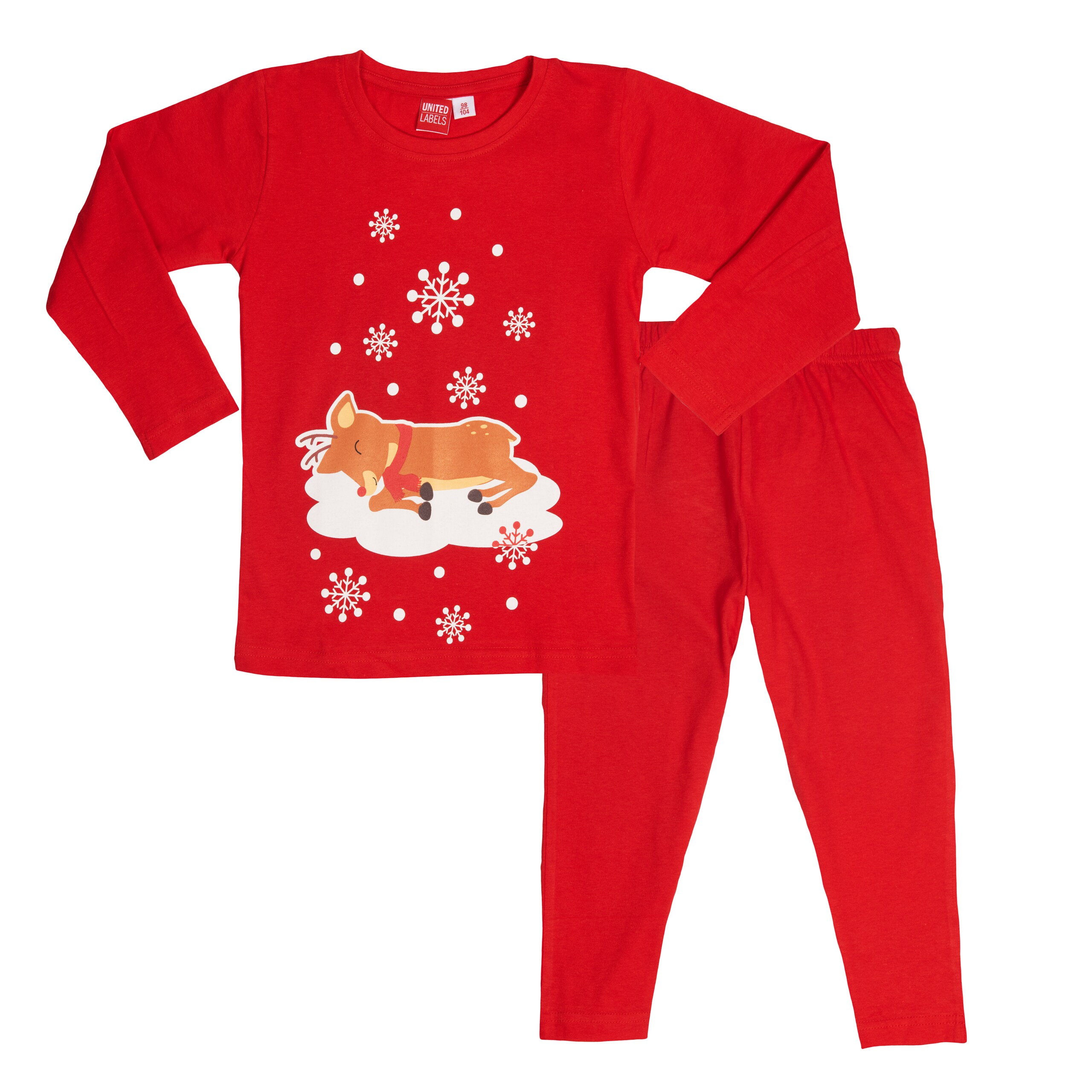Kinder Weihnachts-Pyjama Mächen Gr. 110/116