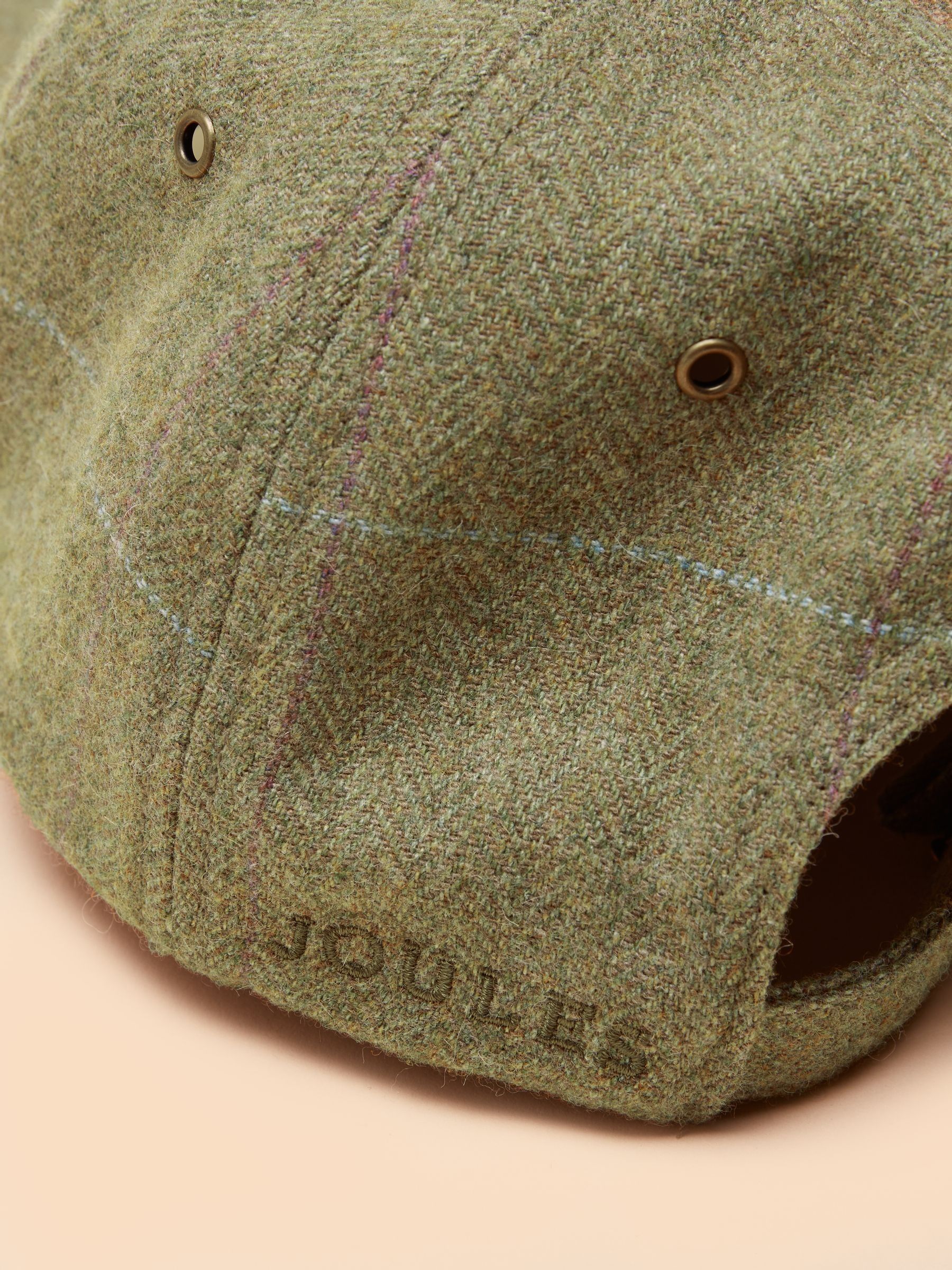 Groen - Joules Uniseks Perry Tweed Baseball Pet