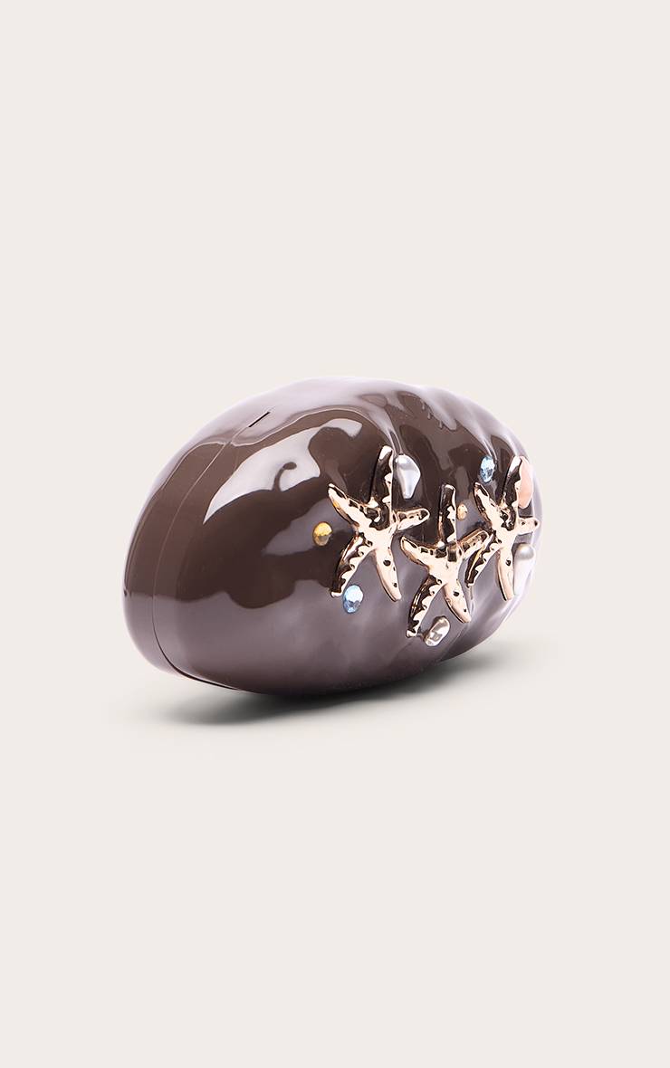 Chocolat Pochette Rigide Effet Marbre Ornée D'étoiles De Mer