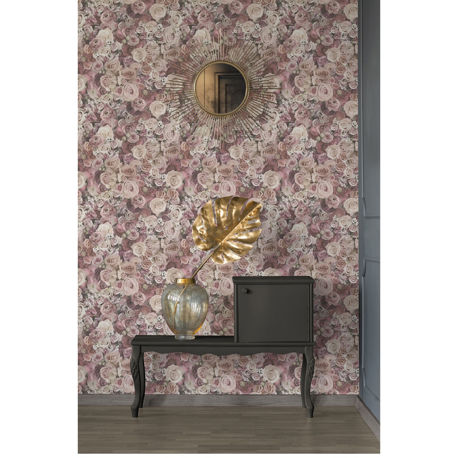 Vliestapete - rosa - floral - 10 Meter
