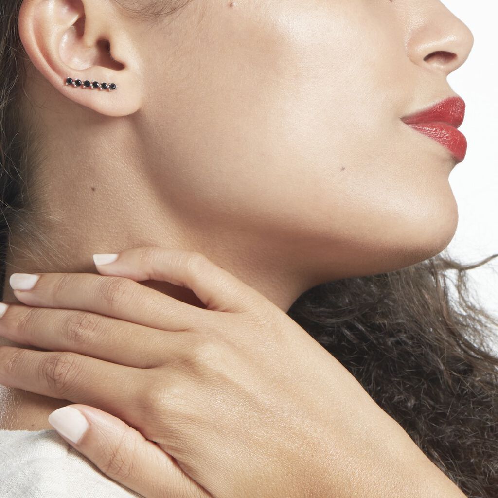 Boucles D'oreilles Grimpantes Gastoun Argent Oxyde