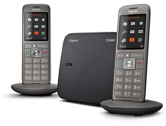 GIGASET - Téléphone sans fil CL660 gris Duo