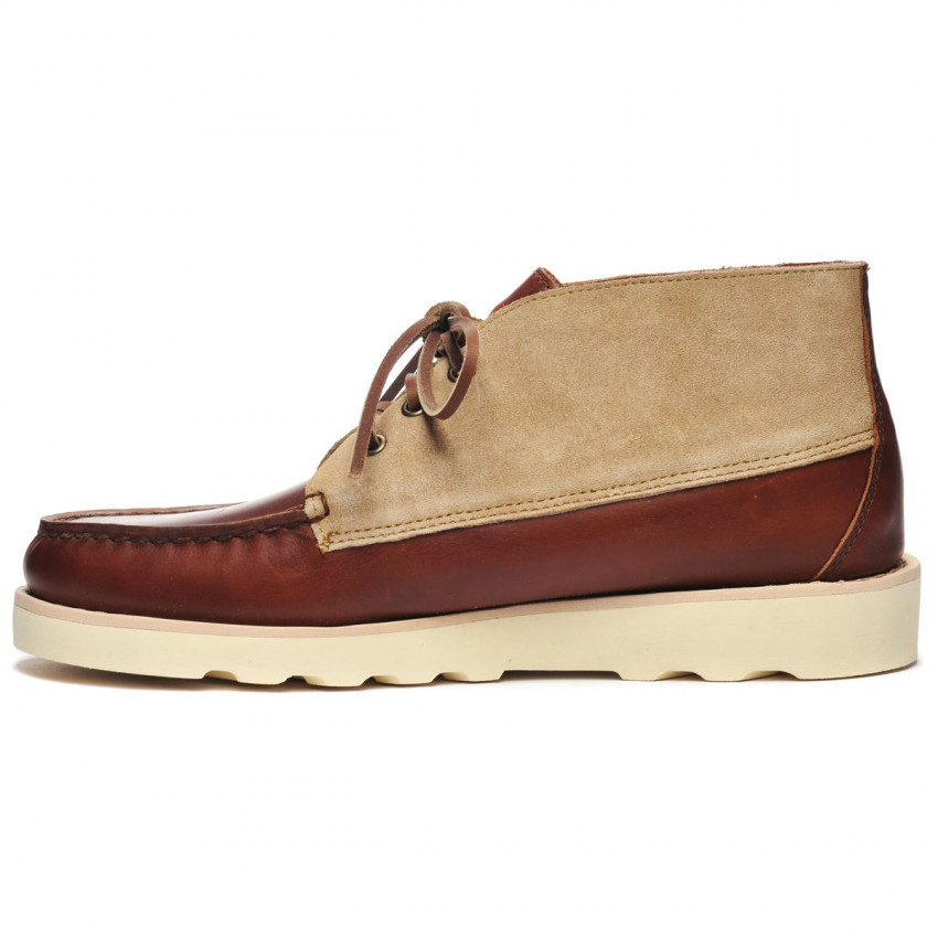 TATANKA EVA WAXY SUEDE BROWN BEIGE CAMEL-Mocassin montant en cuir pour homme