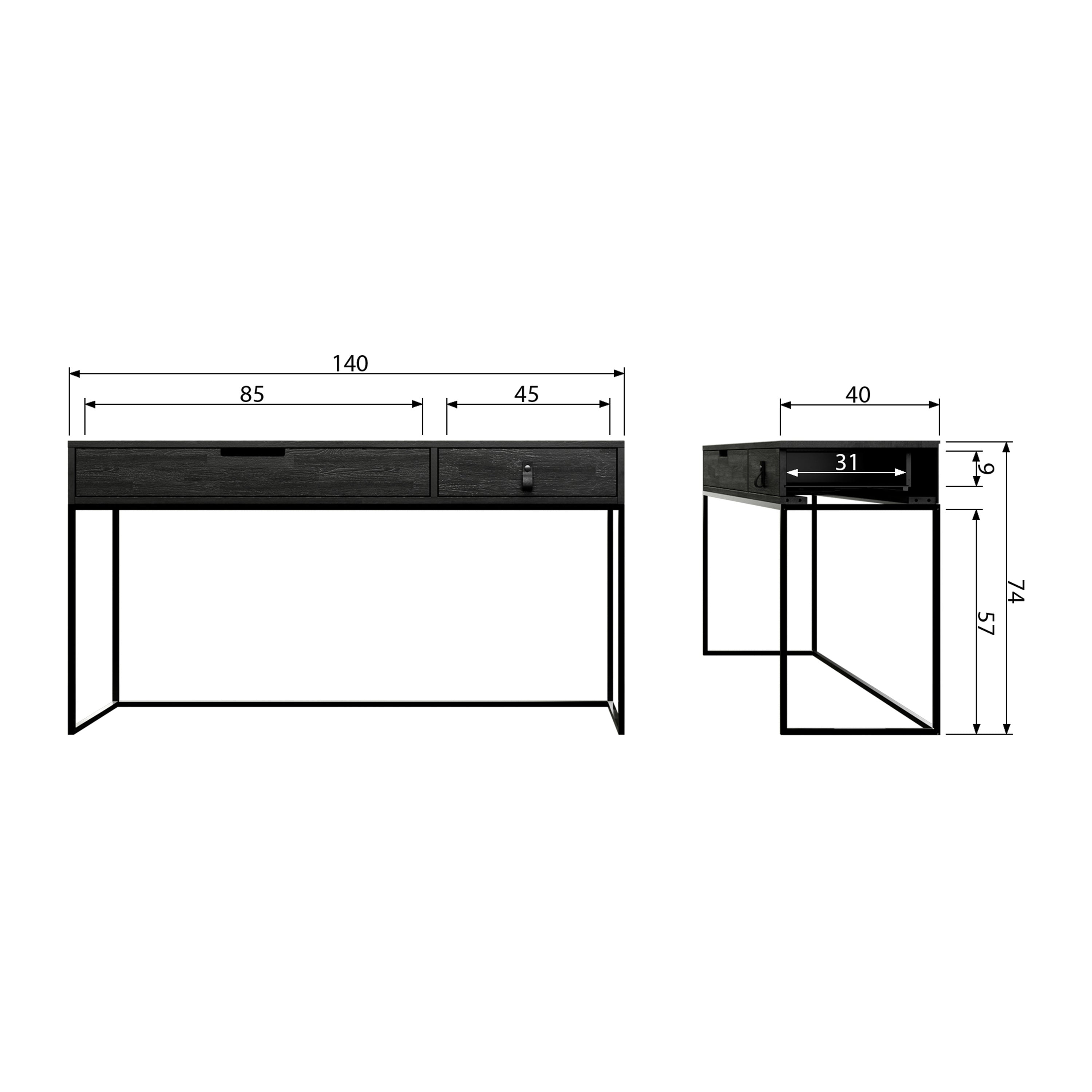 WOOOD Silas Sidetable - Black Night