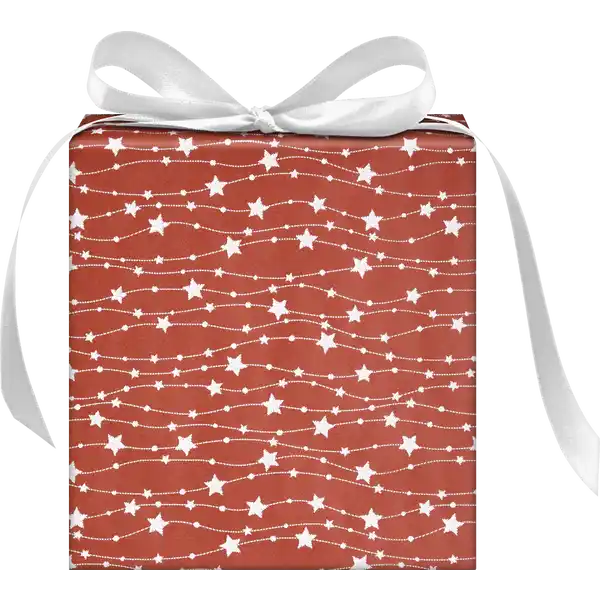 Recycling-Geschenkpapier mit Schaumflock