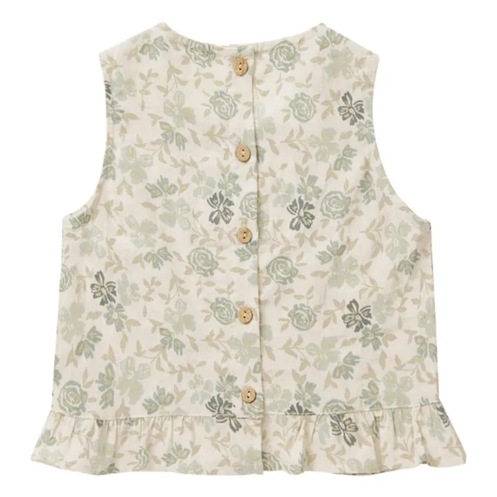 Rylee + Cru Top Oceanside Fleuri | Blanc cassé