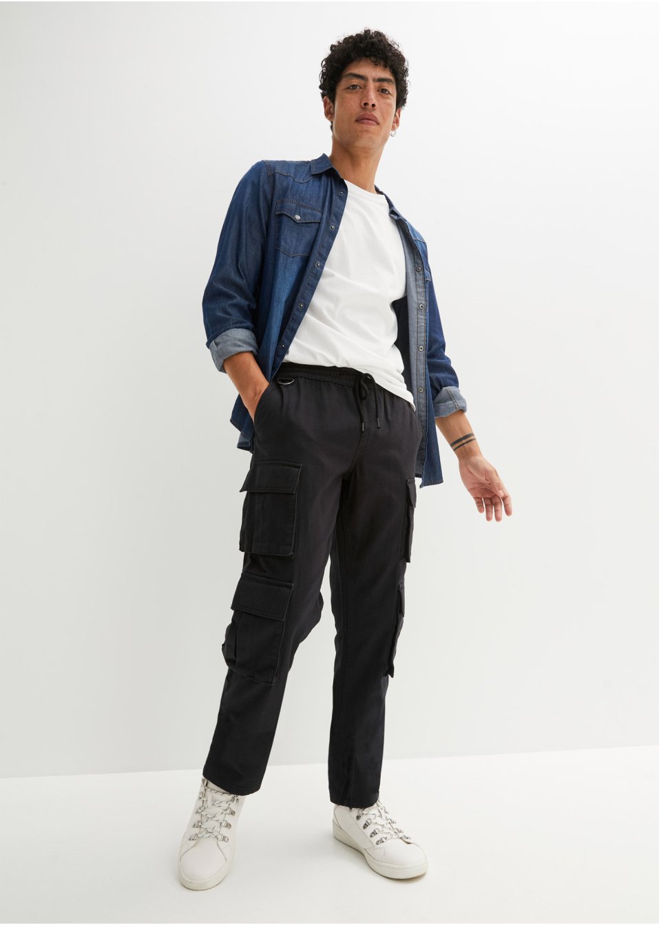 Pantalon cargo Regular Fit, Straight