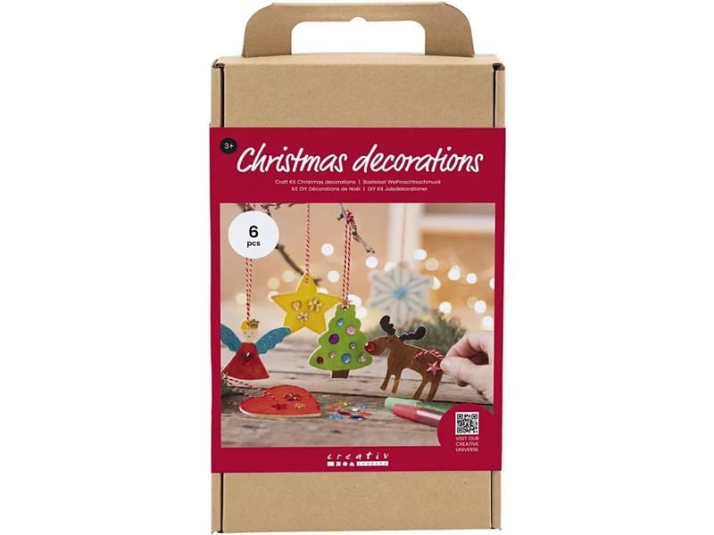 Creativ Company Bastelset Weihnachtsanhänger zum Ausmalen Individuell gestaltete Anhänger für den Weihnachtsbaum